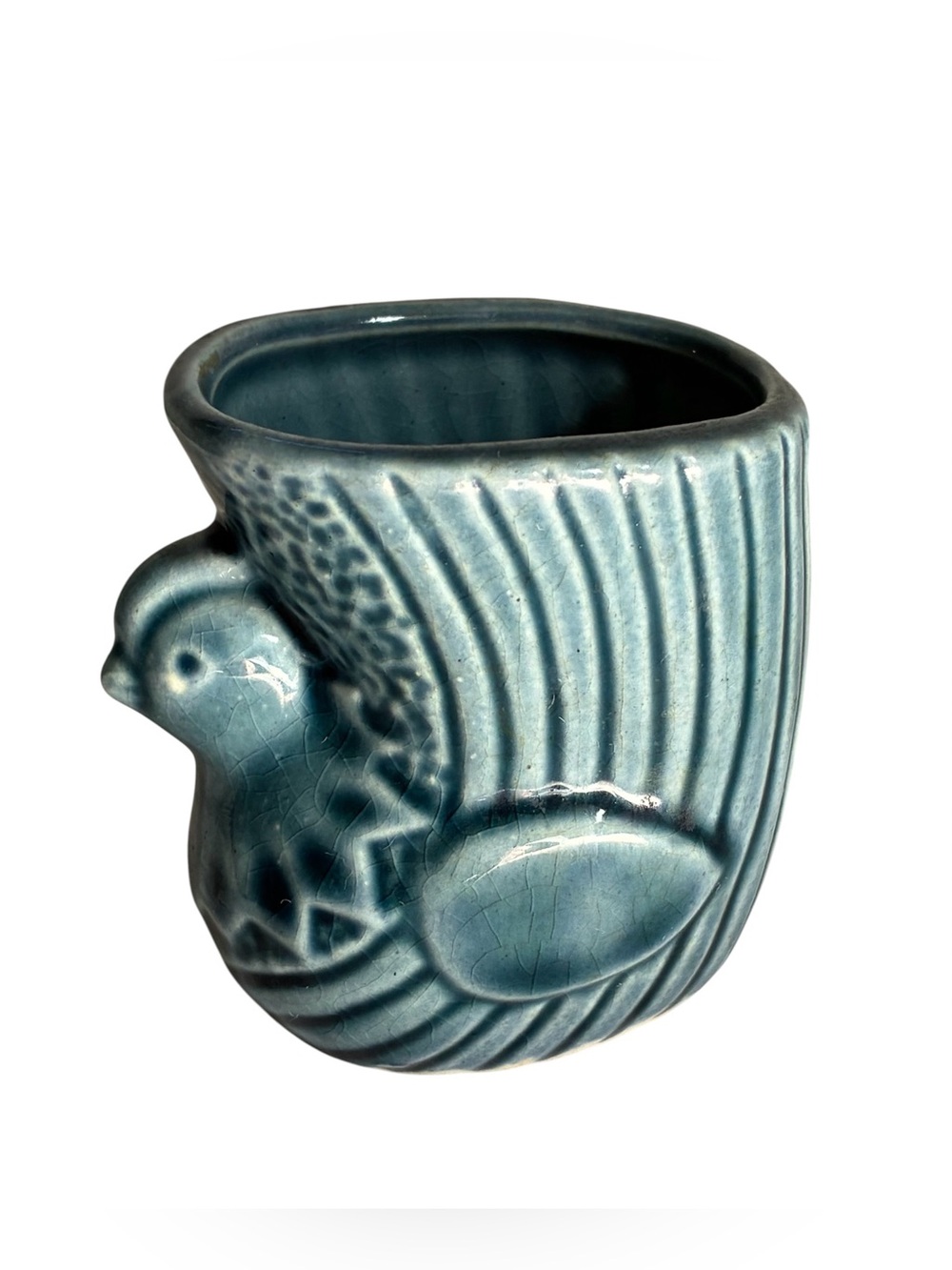VINTAGE CERAMIC CHICKEN TOOTHPICK HOLDER JAPAN